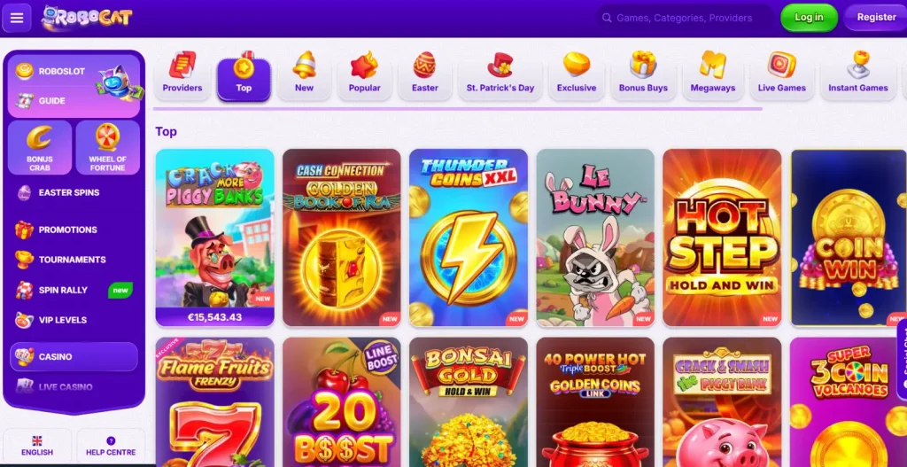 robocat casino with interac